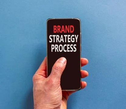 Brand strategy process symbol. Concept words Brand strategy process on beau.. Stock Photos
