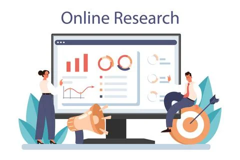 Brand support online service or platform. Unique design of a company Stock Illustration