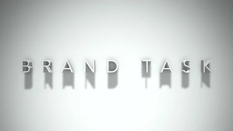 Brand task 3D title animation with shadows on a white background Stock Footage 297669857