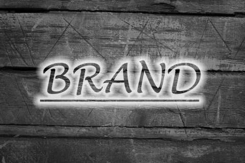 Brand text on background Stock Illustration