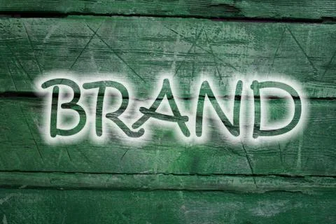 Brand text on background Stock Illustration