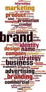 Brand word cloud Stock Illustration