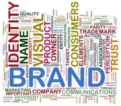 Brand wordcloud Stock Illustration