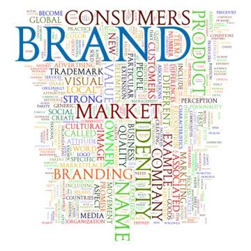 Brand wordcloud Stock Illustration