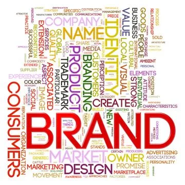 Brand wordcloud Stock Illustration