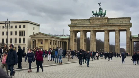 Brandeburg Tor time lapse 스톡 동영상 101464494