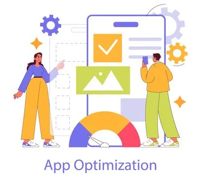 Branded App. Flat Vector Illustration Stock Illustration