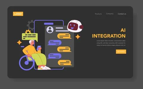 Branded App. Flat Vector Illustration イラスト素材