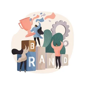 Branded competition abstract concept vector illustration. Stock Illustration