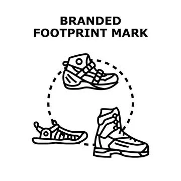 Branded footprint mark concept vector illustration Ilustración de archivo