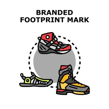 Branded footprint mark concept vector illustration Ilustración de archivo