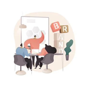 Branded workshop abstract concept vector illustration. Stock Illustration