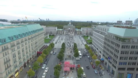 Brandenburg Gate approach Stock Footage 215636041