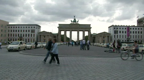 Brandenburg Gate in Berlin 2 Stock Footage 497377