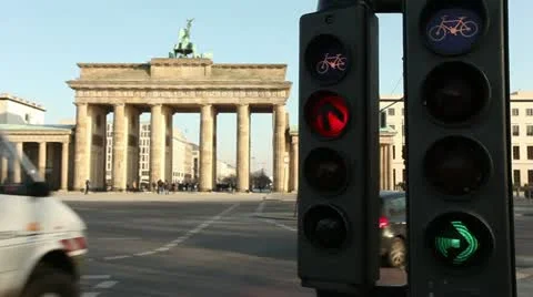Brandenburg Gate in Berlin Stock Footage 10818930