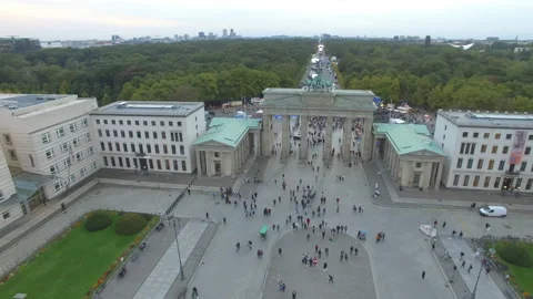 Brandenburg Gate Berlin Stock Footage 215632473