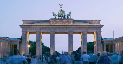 Brandenburg Gate of Berlin Germany Stock Footage 58535473