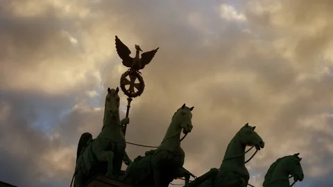 The Brandenburg Gate in Berlin, Germany. Stock Footage 79535073
