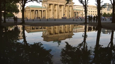 The Brandenburg Gate in Berlin, Germany. Stock Footage 79535689