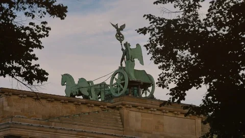 The Brandenburg Gate in Berlin, Germany. Stock Footage 79536022