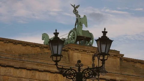 The Brandenburg Gate in Berlin, Germany. Stock Footage 79536573
