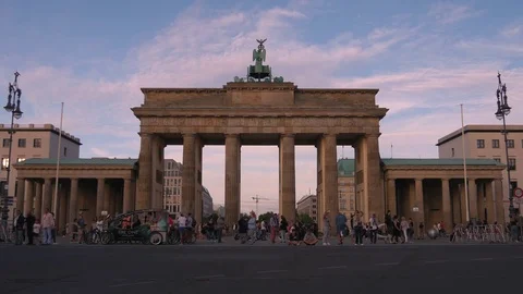 The Brandenburg Gate in Berlin, Germany. Stock Footage 79536868