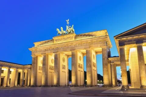 Brandenburg gate of berlin, germany Stock Photos