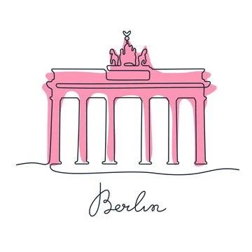 Brandenburg Gate, Berlin vector illustration Illustrazione stock