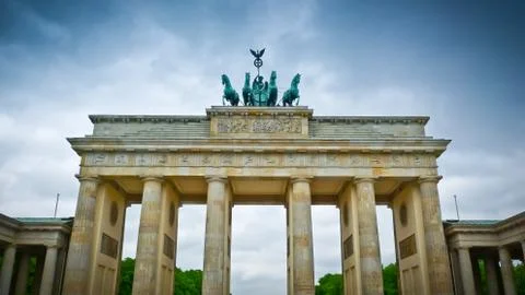 Brandenburg gate front Stock-Fotos