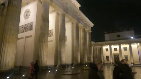 Brandenburg Gate at night Video stock 236777715