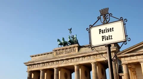Brandenburg Gate Pariser Place Stock Footage 8931705