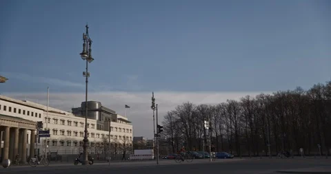 Brandenburg Gate, Pariser Platz during Corona Stock Footage 127843620