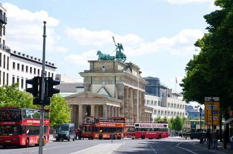 Brandenburg Gate Side View Berlin Foto stock