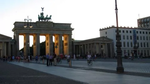 Brandenburg Gate at sunset Stock Photos