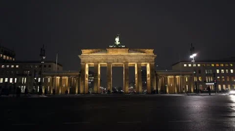 Brandenburg Gate, Time lapse video Stock Footage 20439584