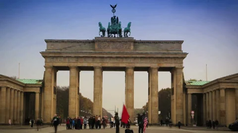 Brandenburg Gate Timelapse Stock Footage 32867700