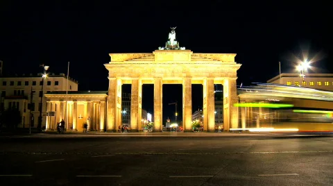 Brandenburg Gate T/lapse Stock Footage 455727