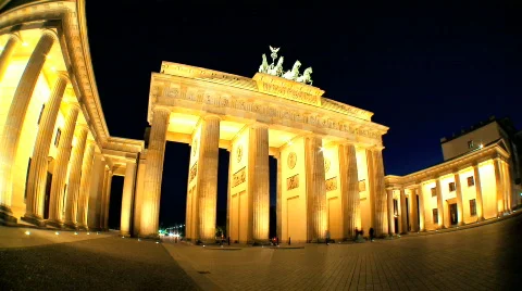 Brandenburg Gate T/lapse Stock Footage 455988