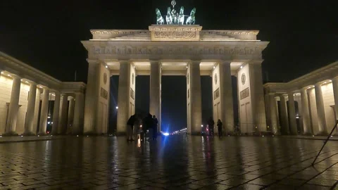 Brandenburg Tor at night Stock-Footage 236891616