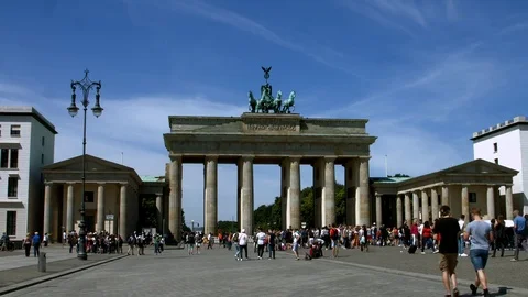 Brandenburger gate in Berlin Stock Footage 71173750