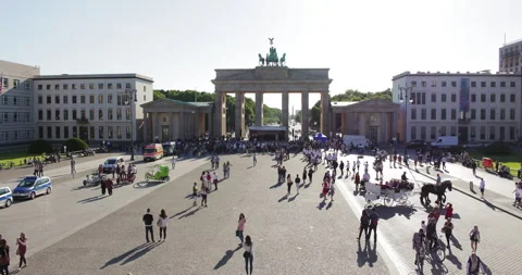 Brandenburger Tor Captured from a rare high vantage point Berlin Timelapse in 4K Stock Footage 309920155