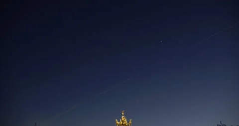Brandenburger Tor at dusk sky Stock Footage