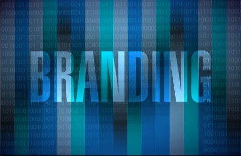 Branding binary sign concept illustration Stock Illustration