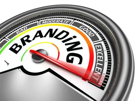 Branding conceptual meter Stock Illustration