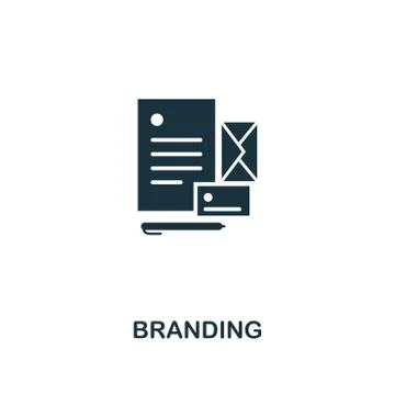 Branding creative icon. Simple element illustration. Branding concept symbol Stock Illustration