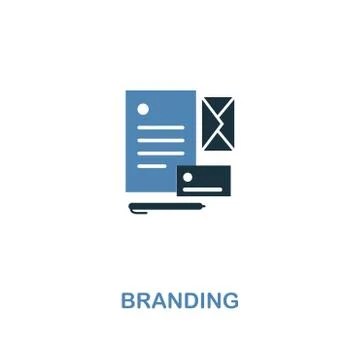 Branding icon in two colors. Creative design from online marketing icon Stock Illustration