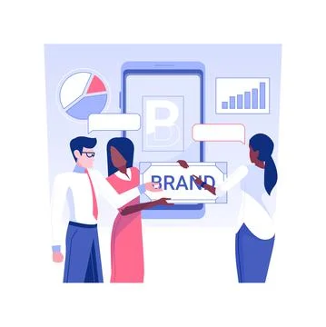 Branding isolated concept vector illustration. Ilustración de archivo