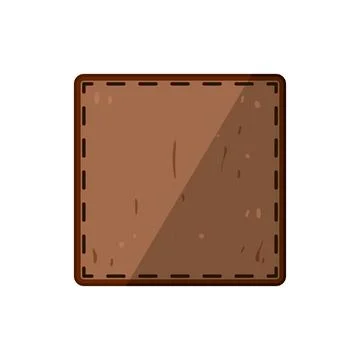 Branding leather patch cartoon vector illustration Stock Illustration