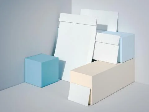 Branding mockup in modern studio. 3d rendering Illustrazione stock