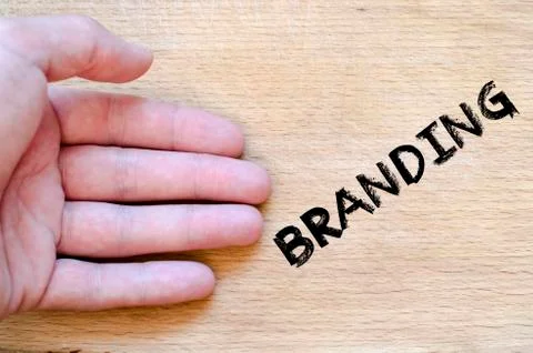 Branding text concept Foto stock